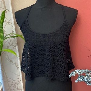 EUC - PINK - Sheer Cropped Tank